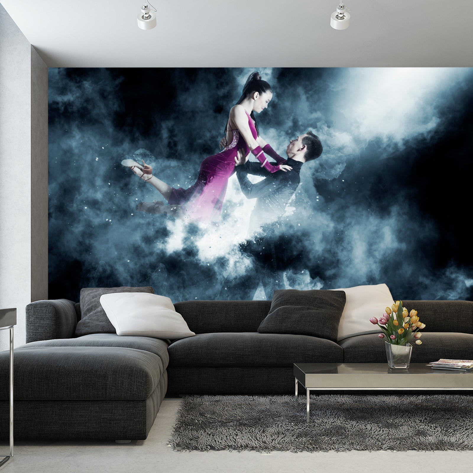 Fototapet Et Par Balldansere Under Forestillingen