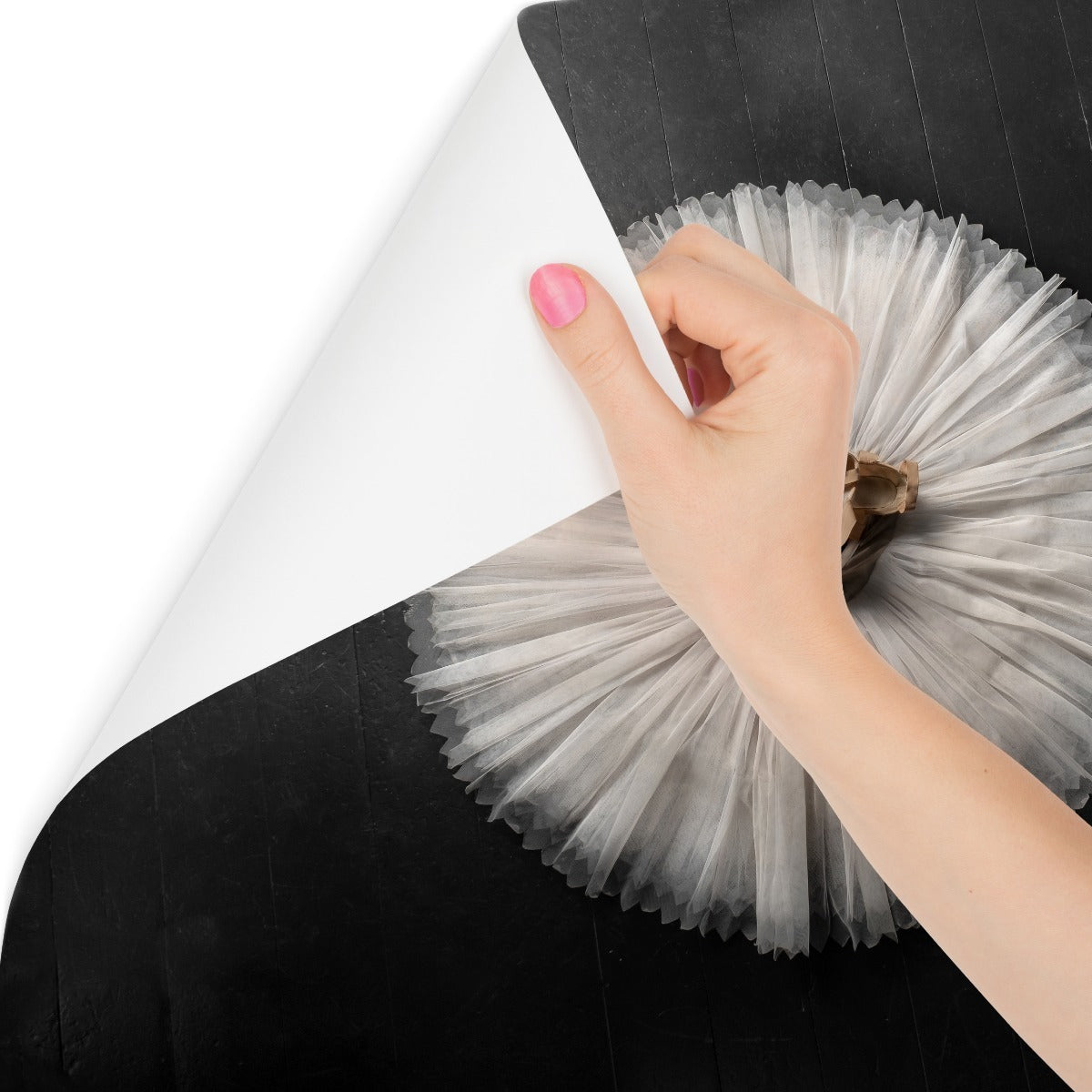 Fototapet Ballettsko På En Hvit Tutu