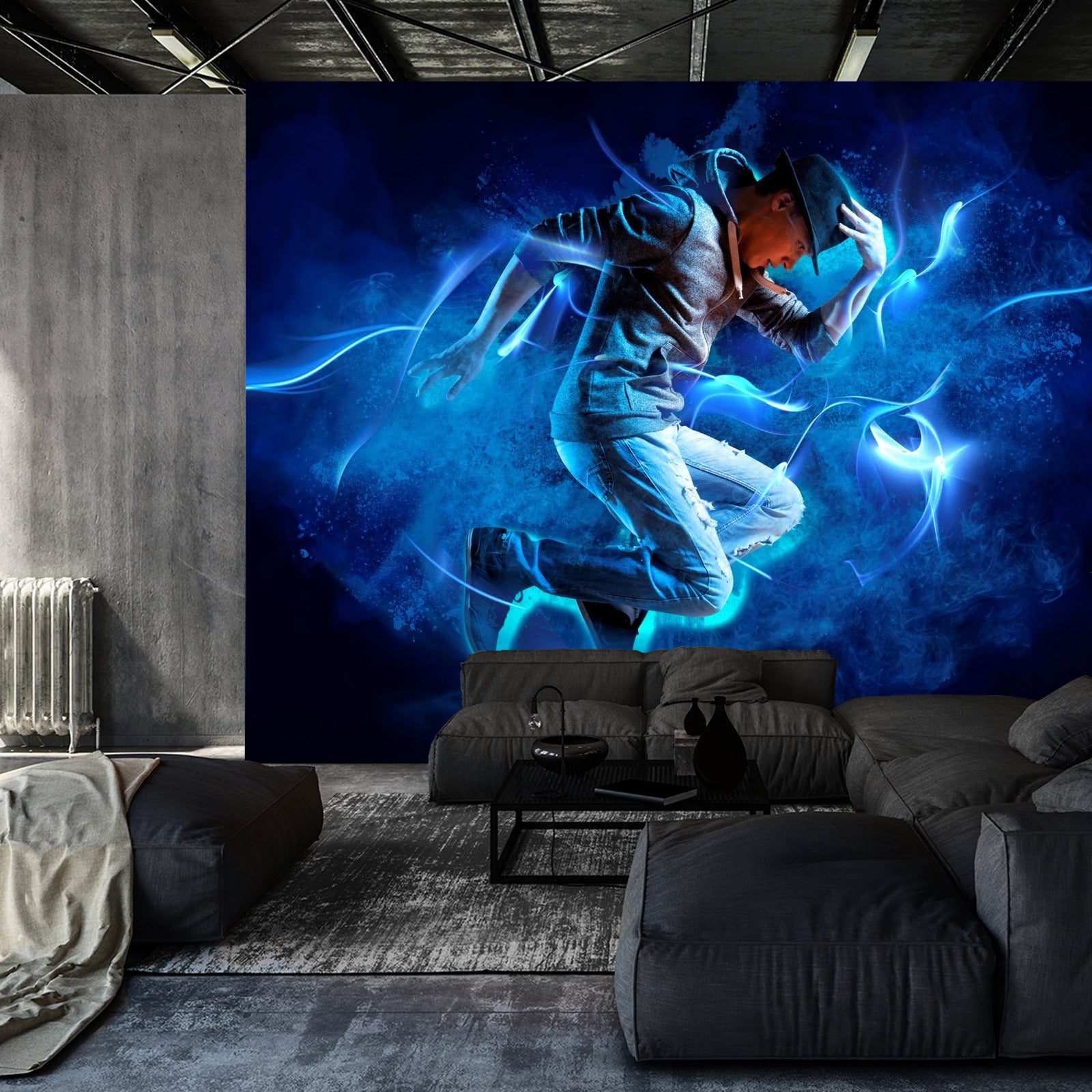 Fototapet Danser Under En Forestilling Med Spesialeffekter