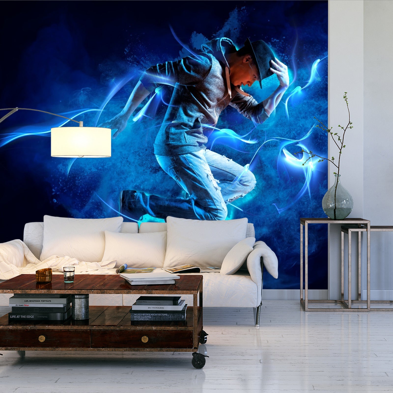 Fototapet Danser Under En Forestilling Med Spesialeffekter