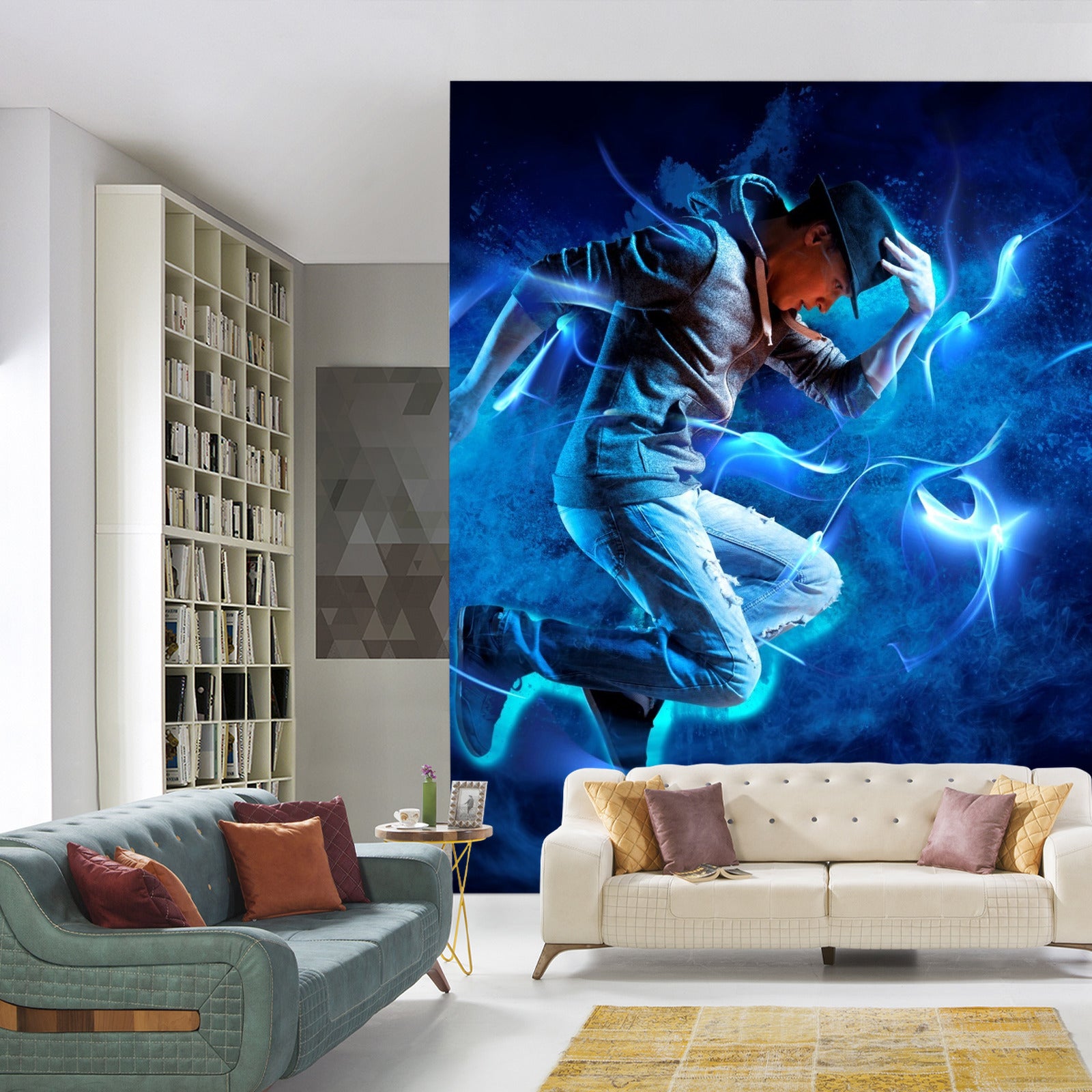 Fototapet Danser Under En Forestilling Med Spesialeffekter