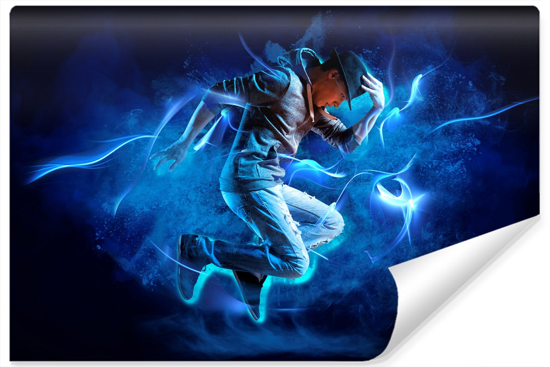 Fototapet Danser Under En Forestilling Med Spesialeffekter