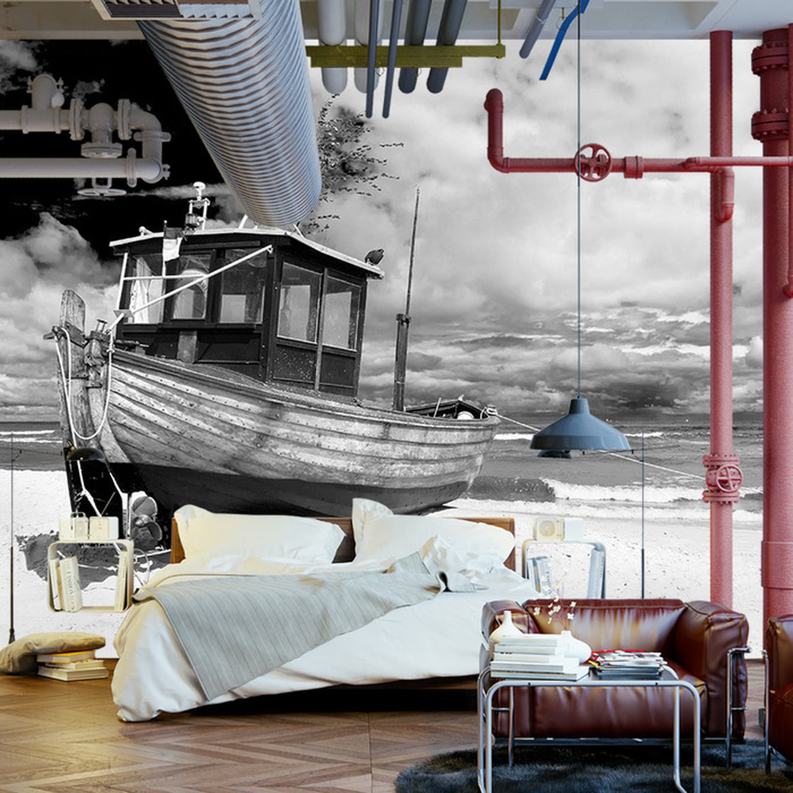 Fototapet Strandbåt