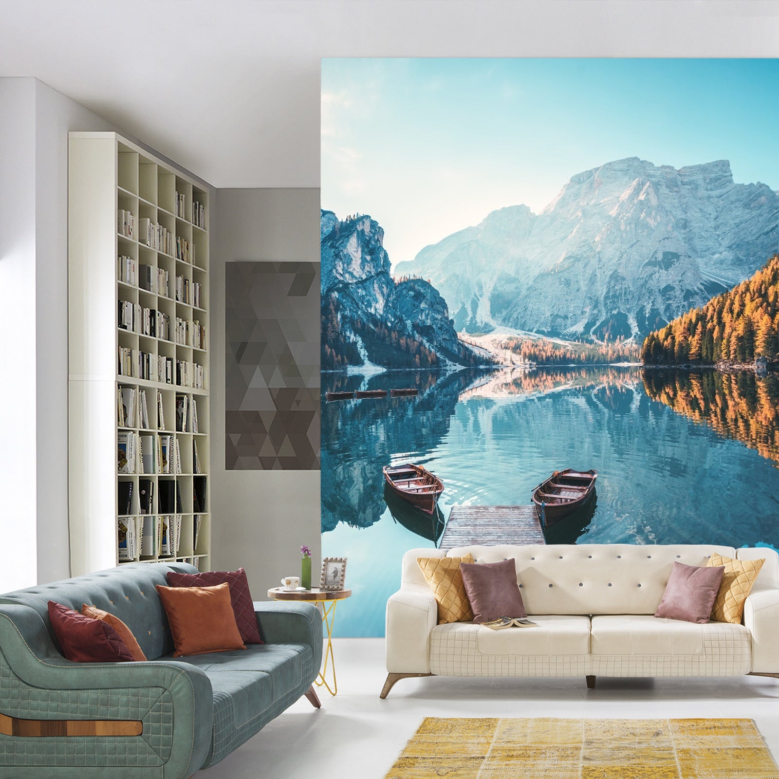 Fototapet Lake Lago Di Braies I Italia