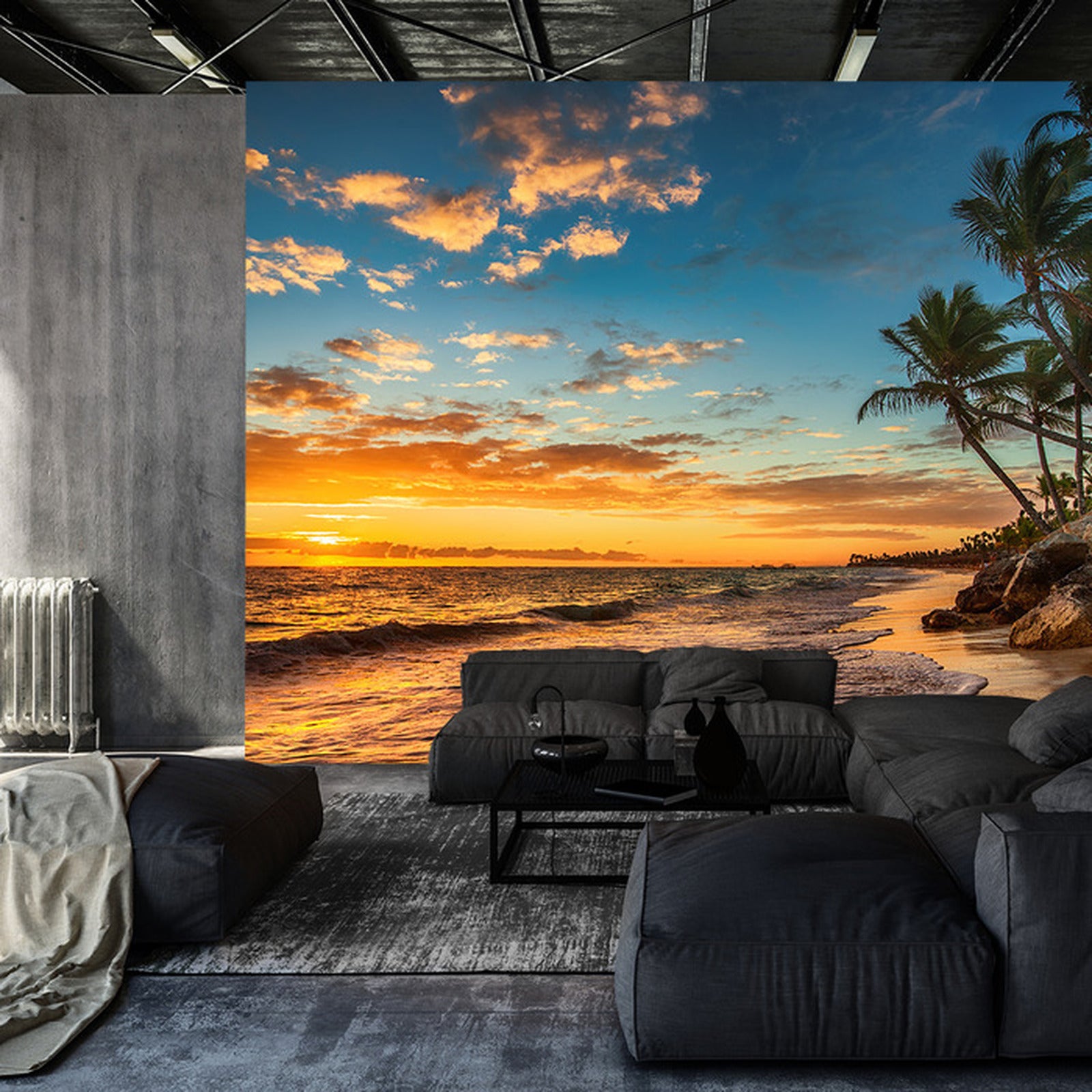 Fototapet Solnedgang På Stranden