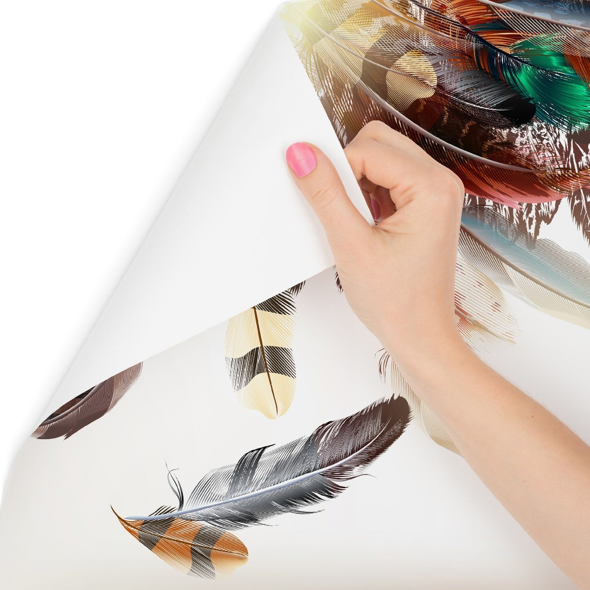 Fototapet Fjær I Boho-Stil