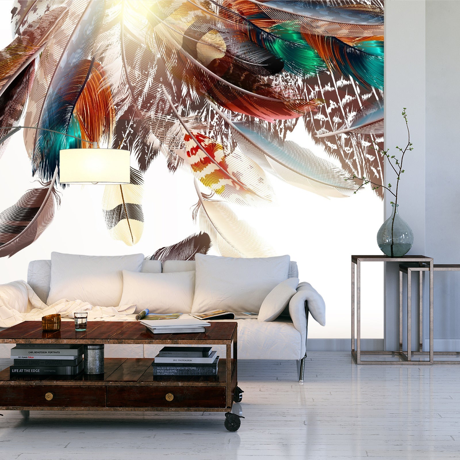 Fototapet Fjær I Boho-Stil