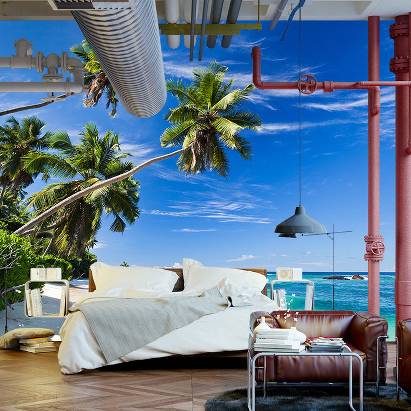 Fototapet Beach Ocean Palmer