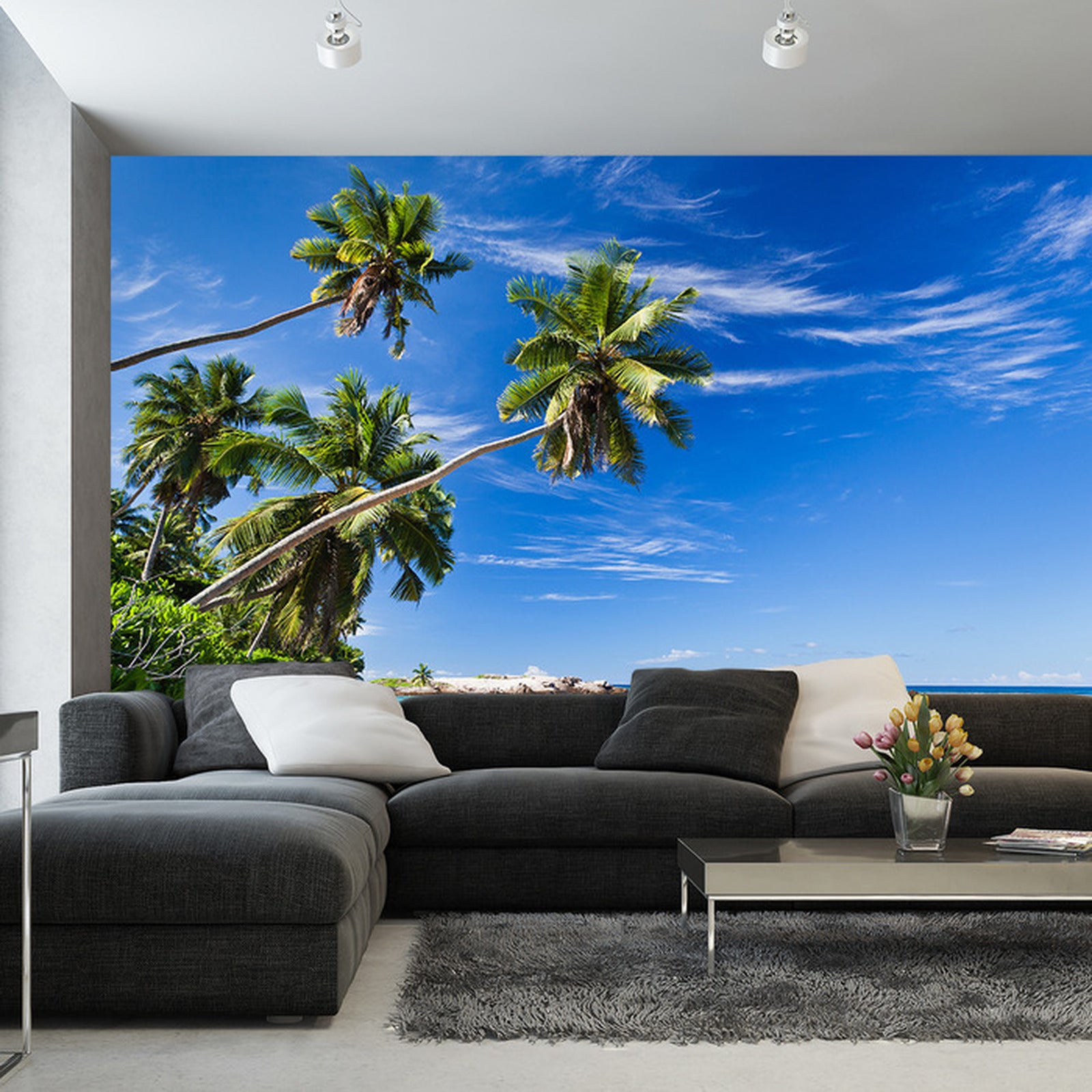 Fototapet Beach Ocean Palmer