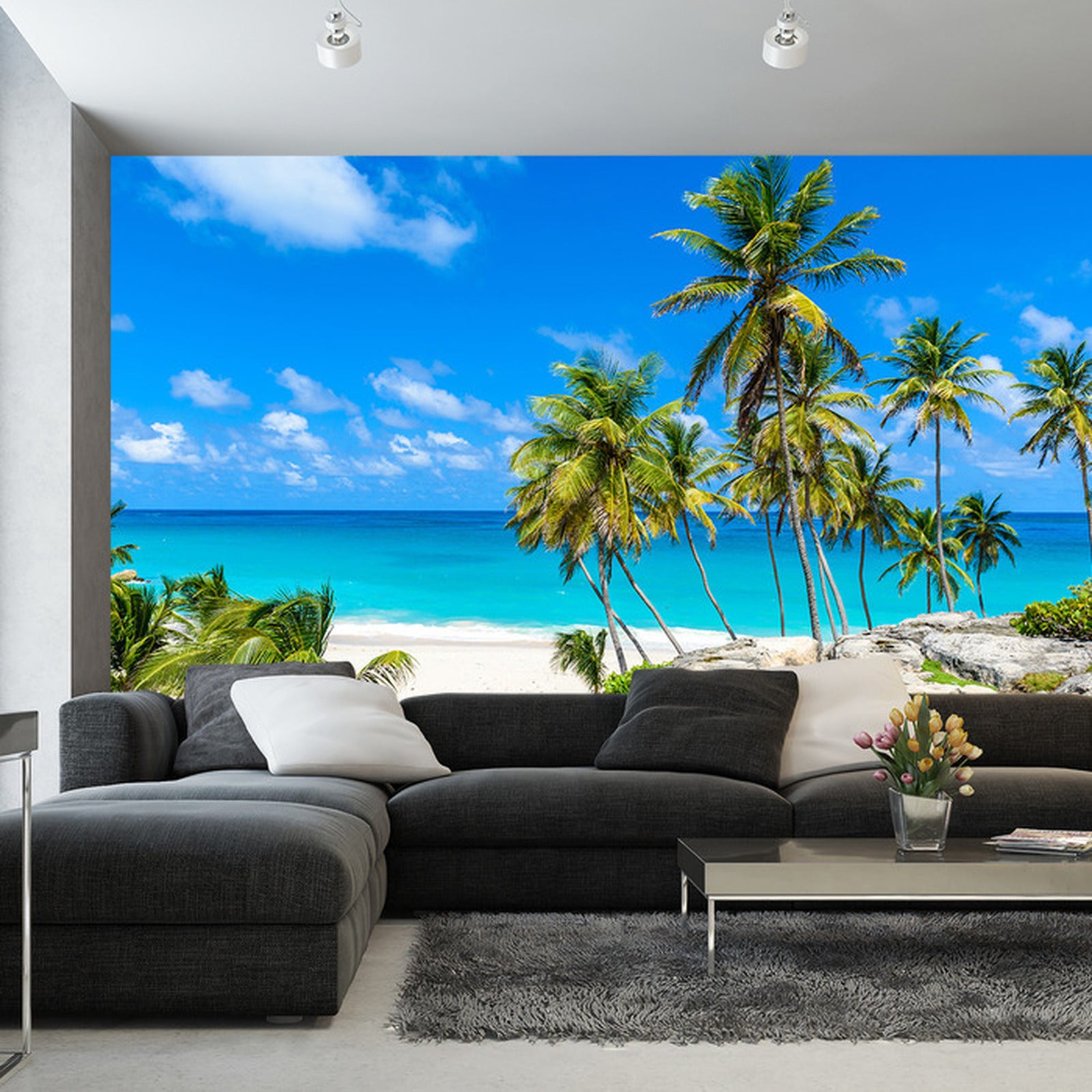 Fototapet Beach Ocean Palmer