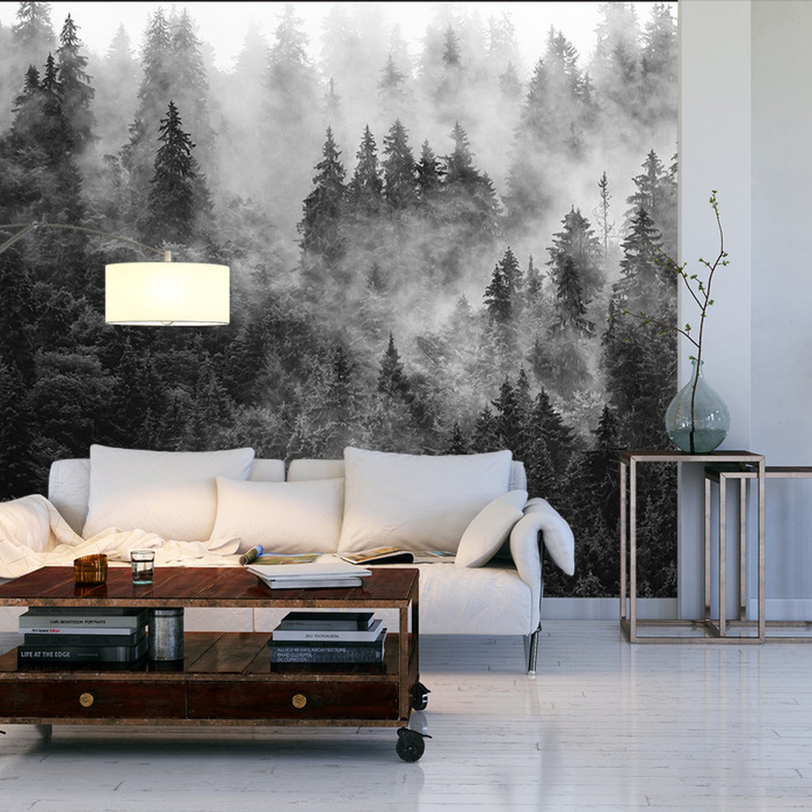 Fototapet Skog I Tåke