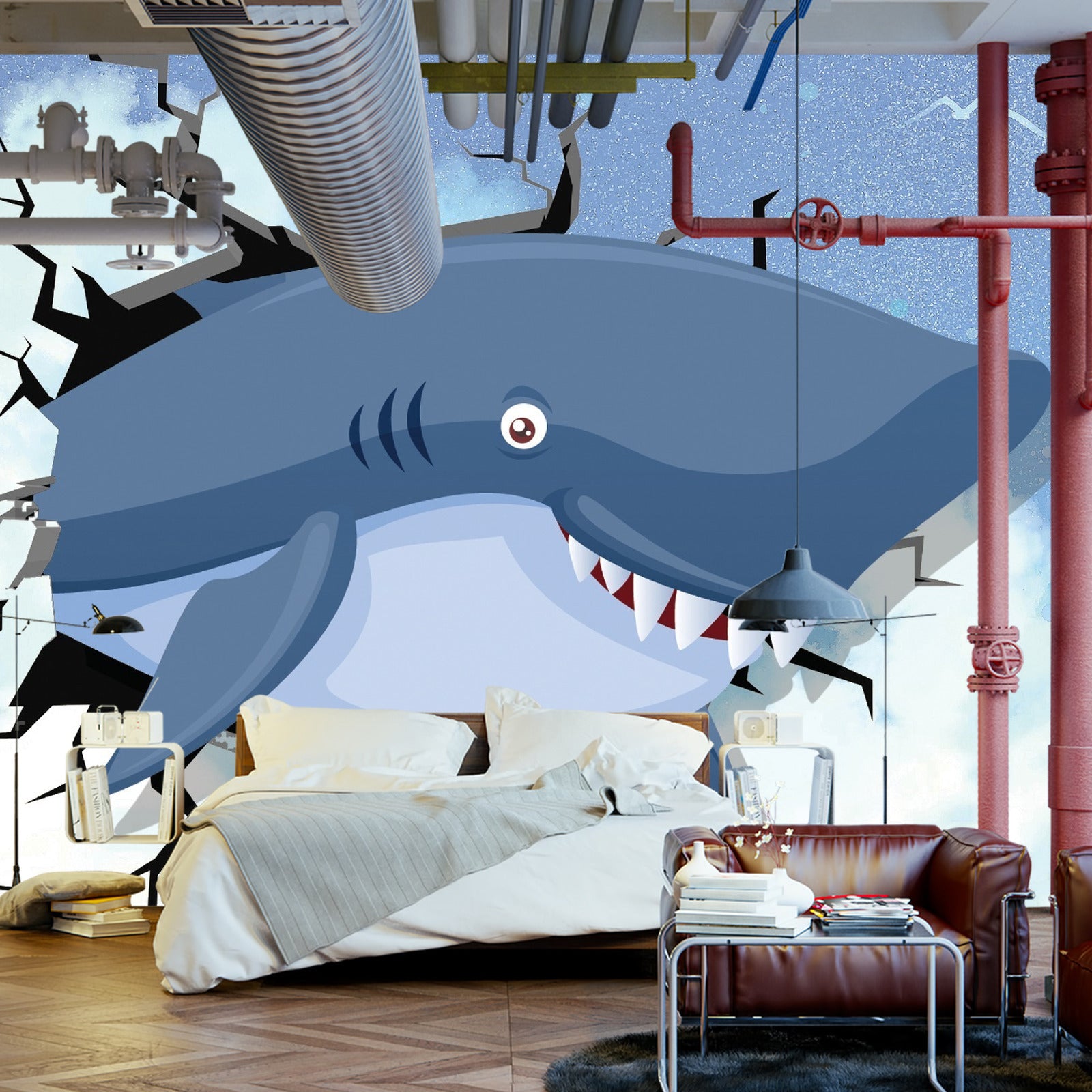 Fototapet Hai På Himmelen