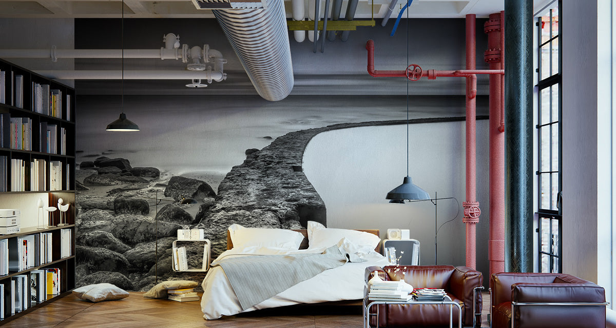 Fototapet Strand Sjøbergarter