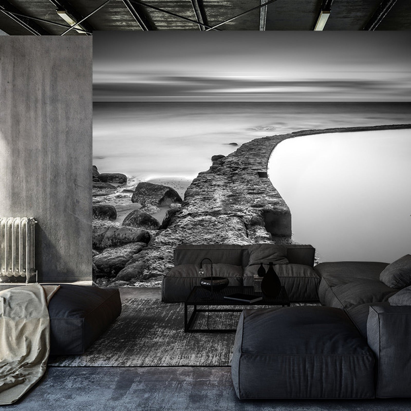 Fototapet Strand Sjøbergarter