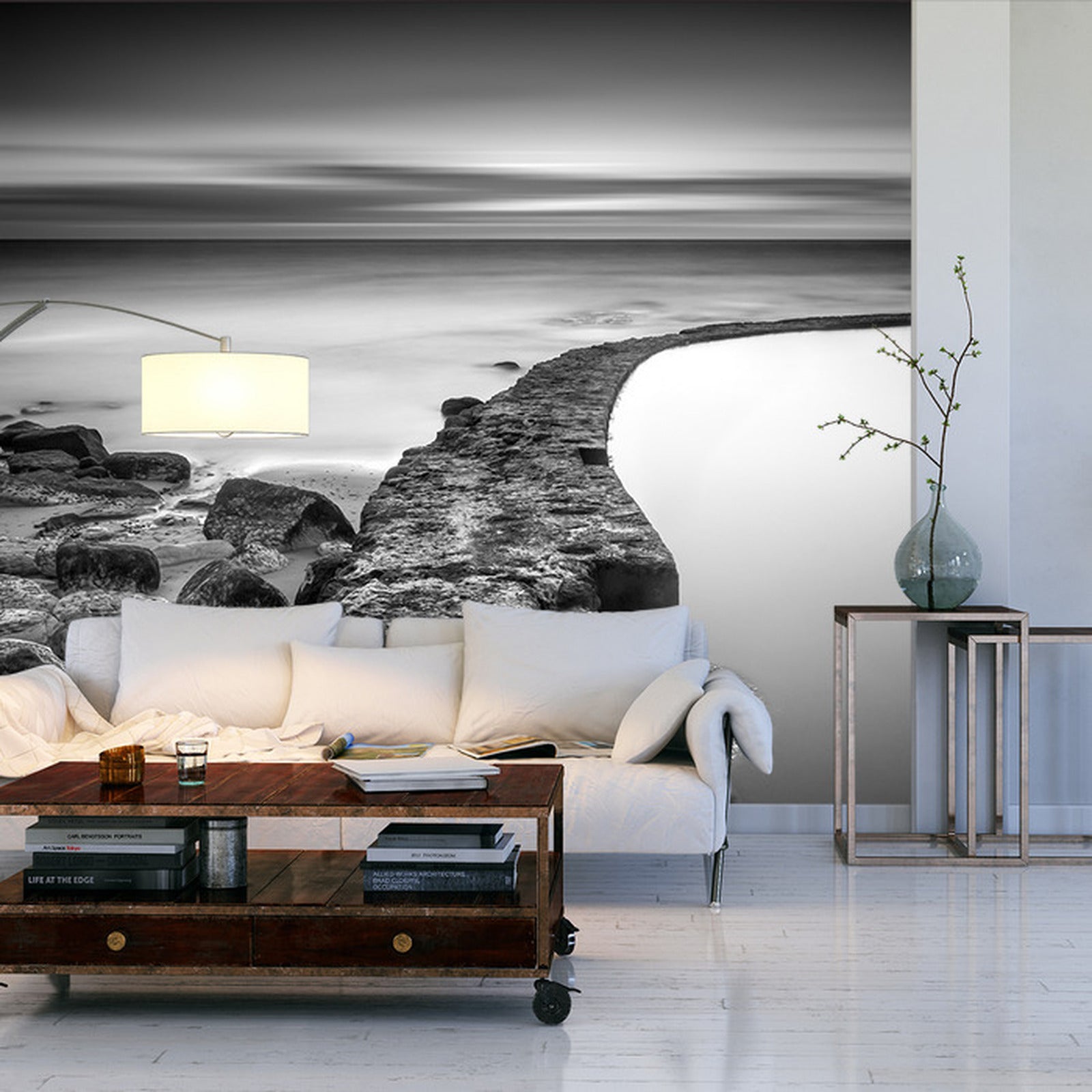 Fototapet Strand Sjøbergarter