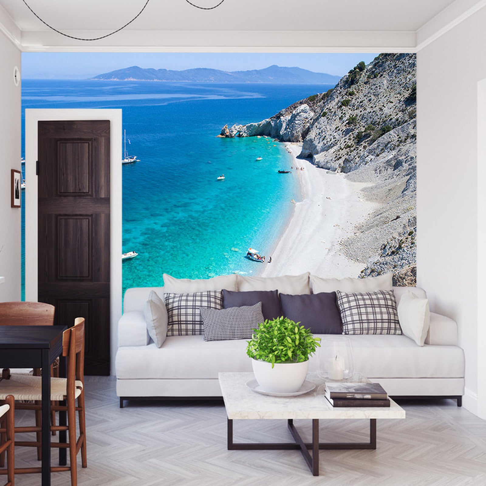 Fototapet Strand Sjøbergarter