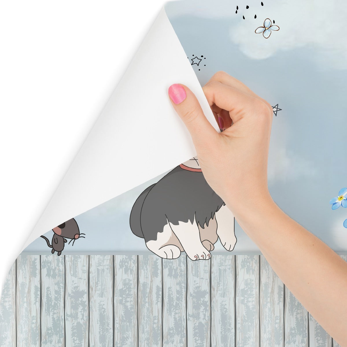 Fototapet Katt På Et Gjerde