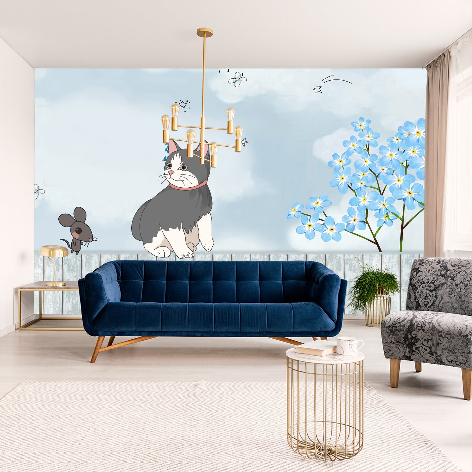 Fototapet Katt På Et Gjerde