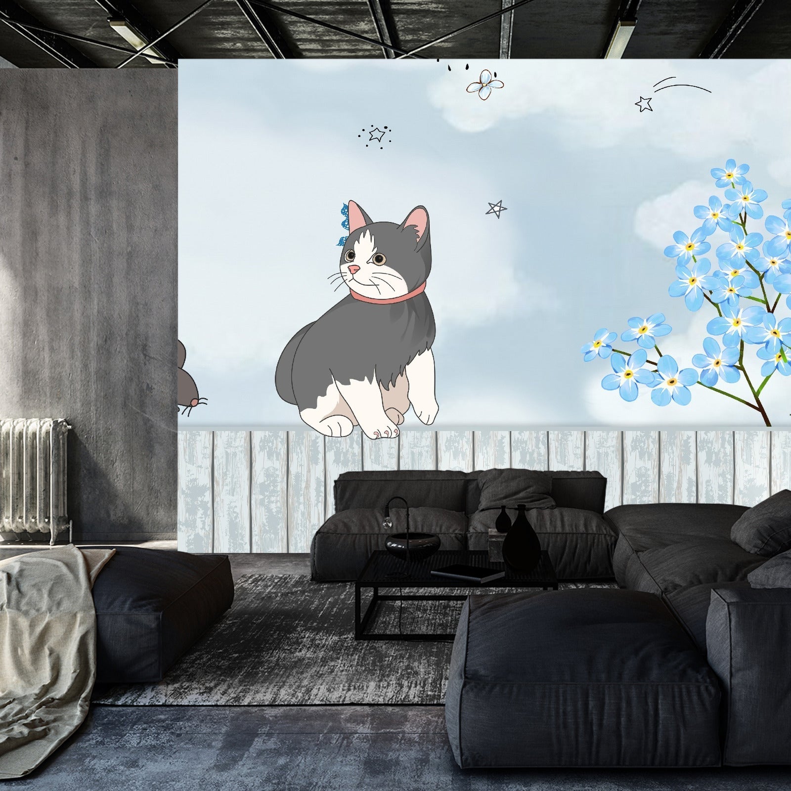 Fototapet Katt På Et Gjerde