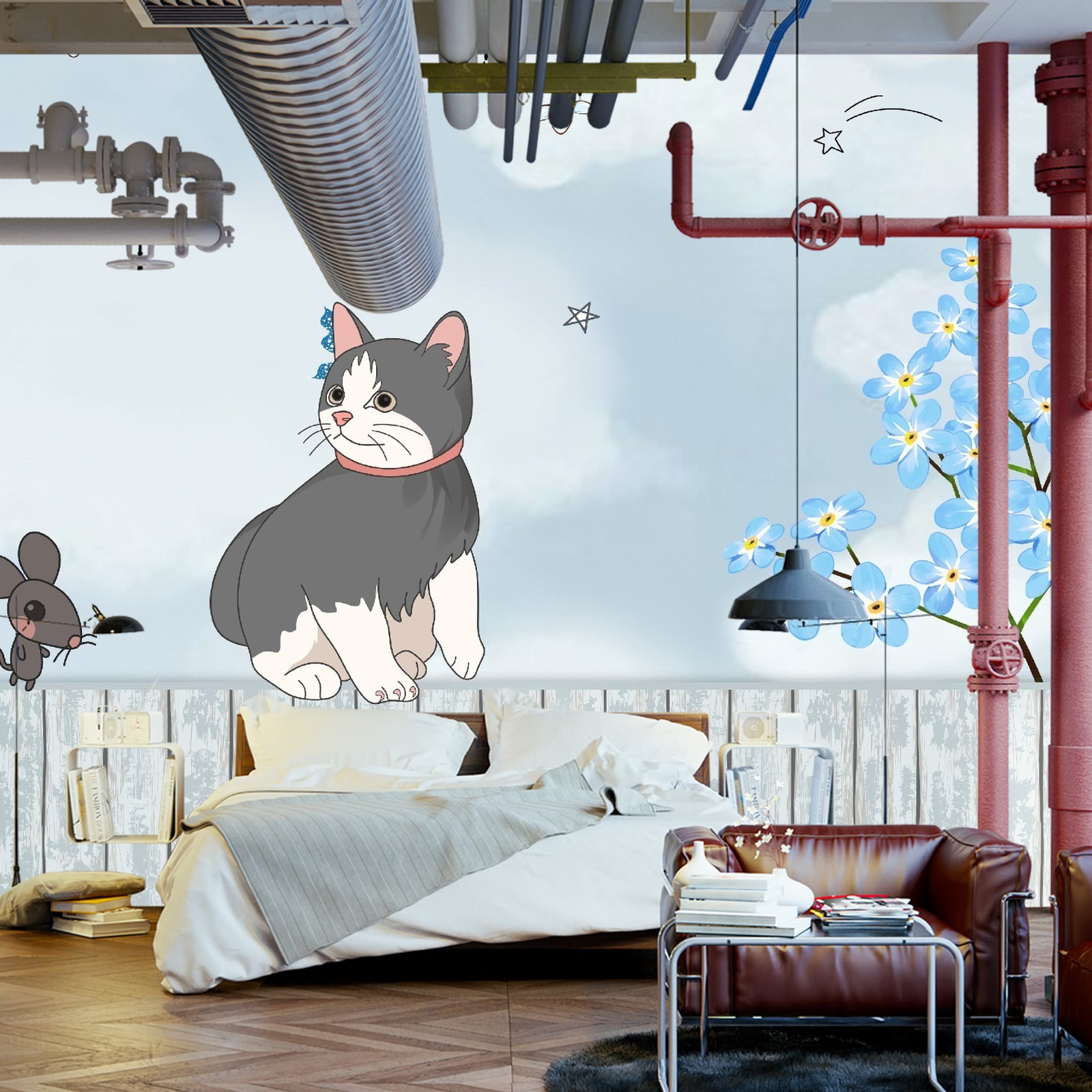 Fototapet Katt På Et Gjerde