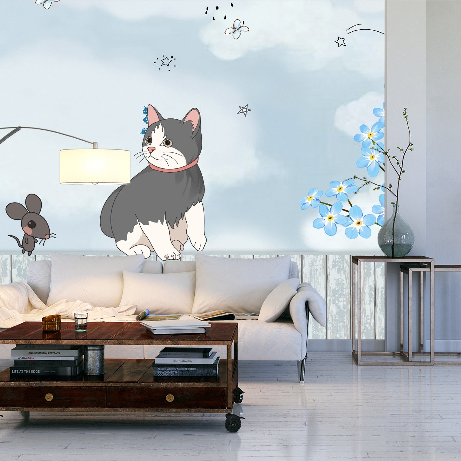 Fototapet Katt På Et Gjerde