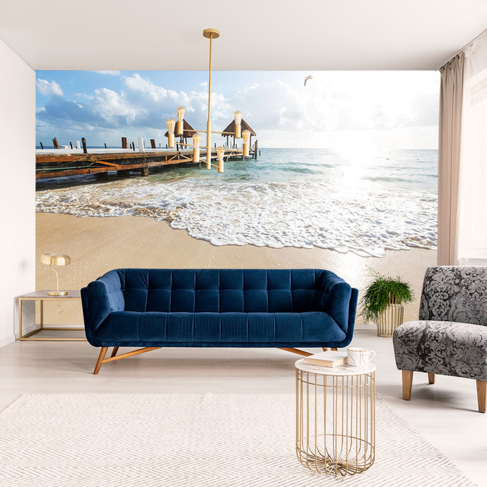 Fototapet Beach Sun Bridge