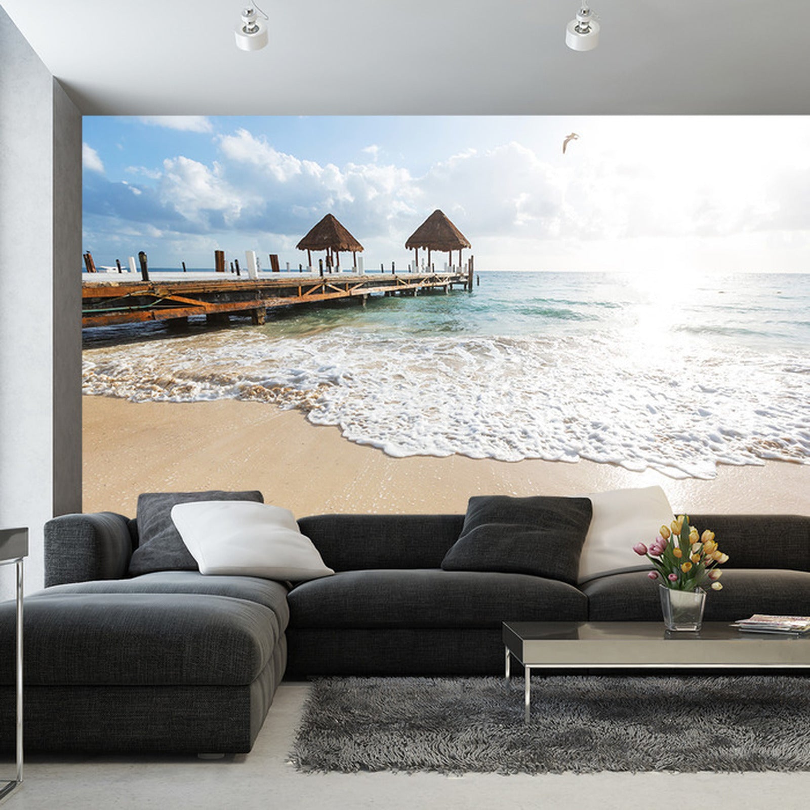 Fototapet Beach Sun Bridge