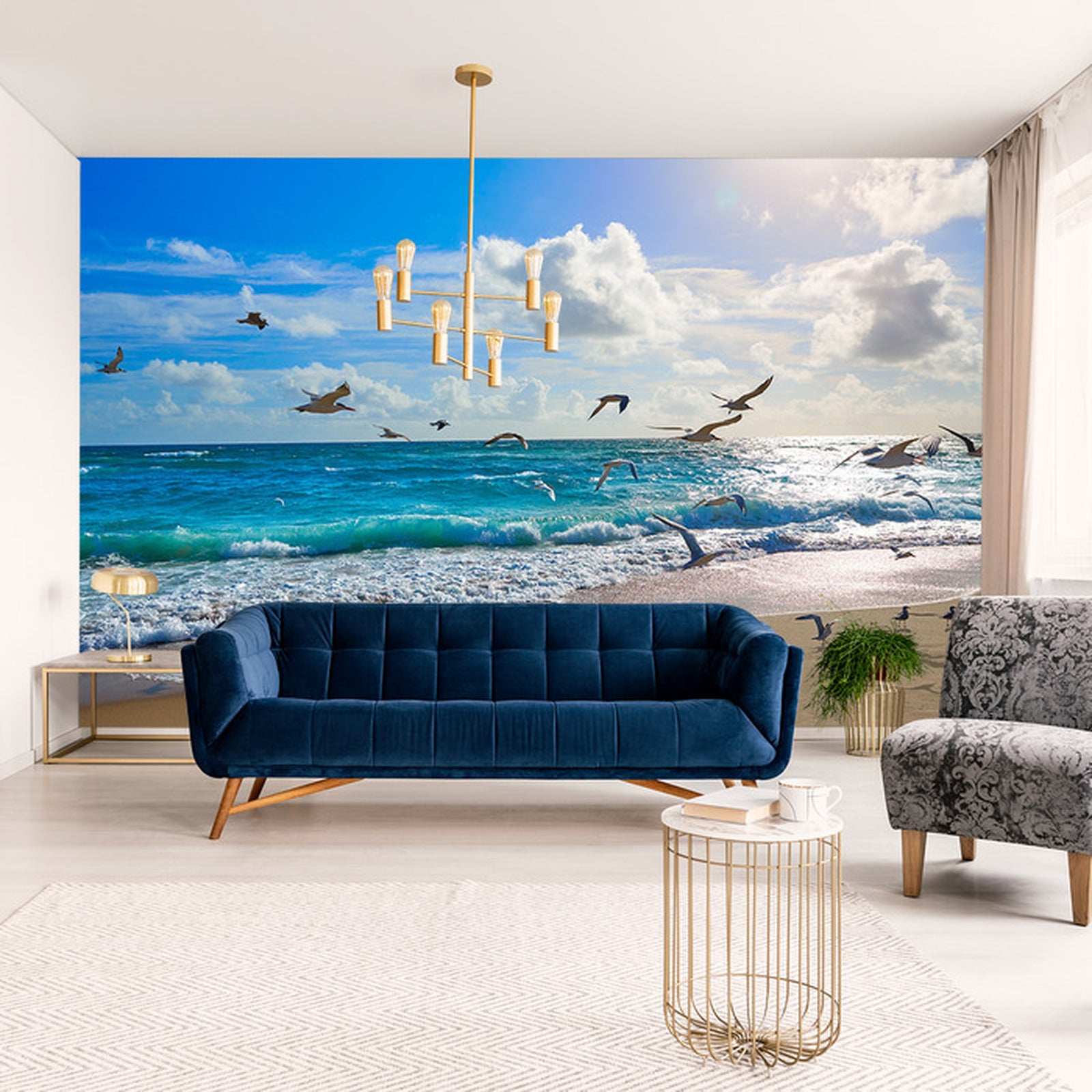 Fototapet Strand Sjøbølger