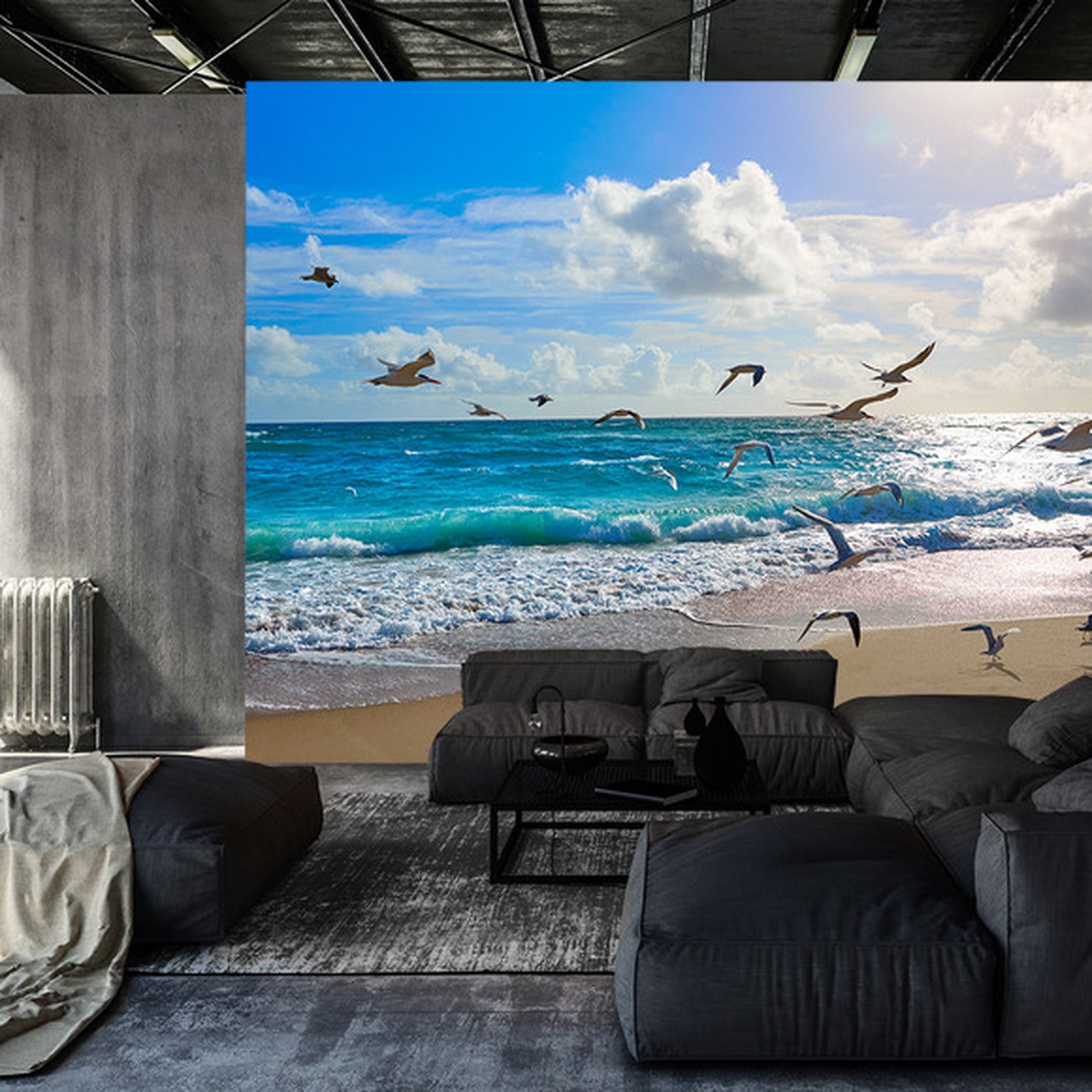 Fototapet Strand Sjøbølger