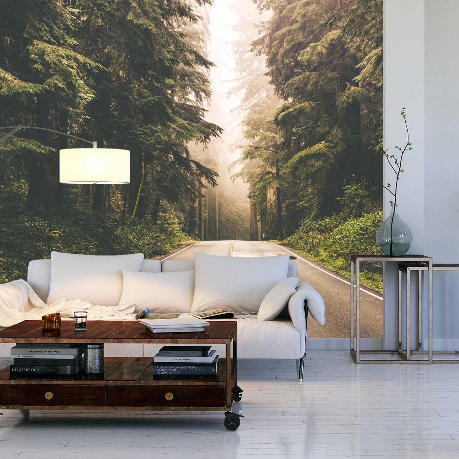 Fototapet Vei I En Amerikansk Skog