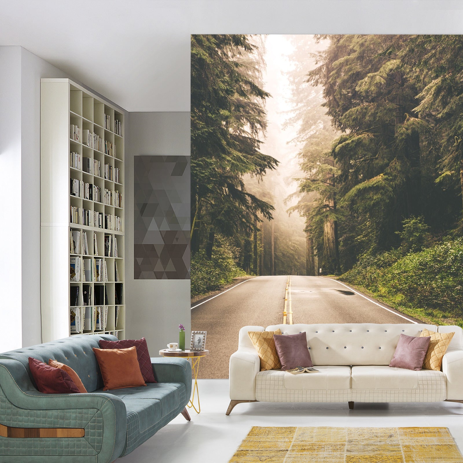 Fototapet Vei I En Amerikansk Skog