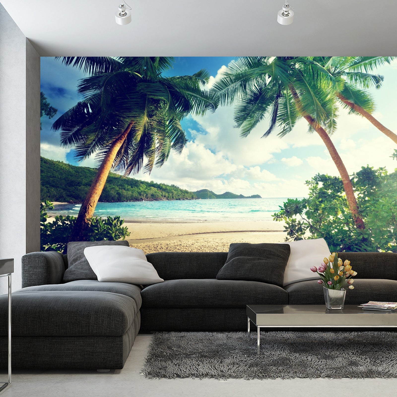 Fototapet Palmer På Seychellene