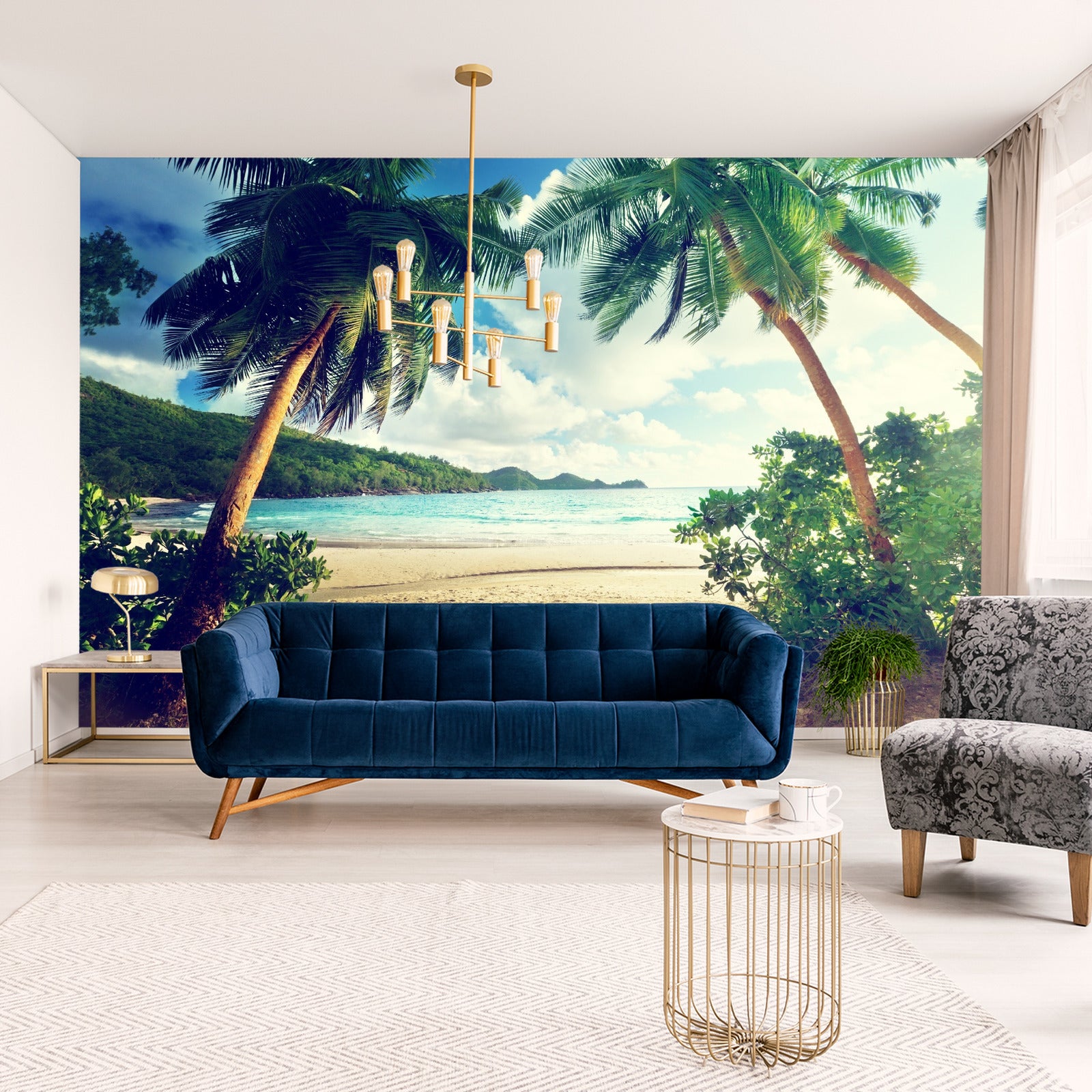 Fototapet Palmer På Seychellene