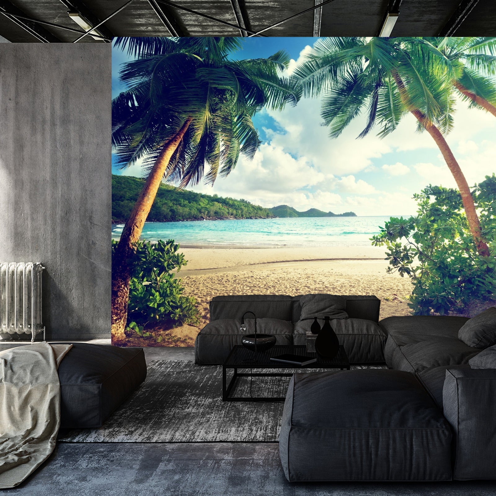 Fototapet Palmer På Seychellene