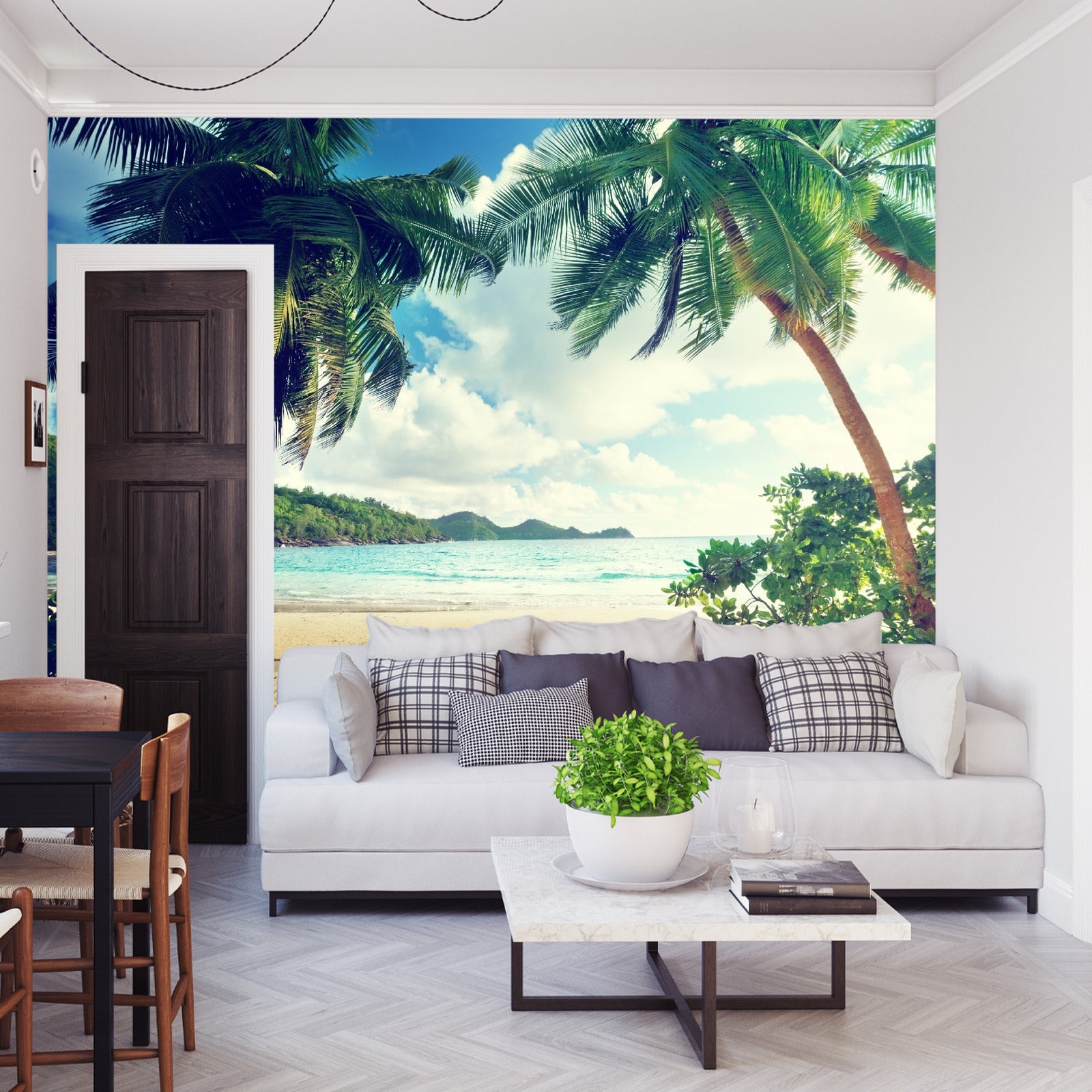 Fototapet Palmer På Seychellene