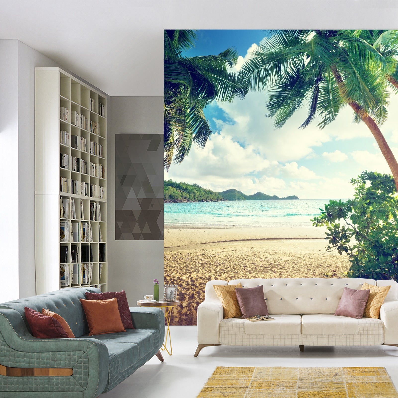 Fototapet Palmer På Seychellene