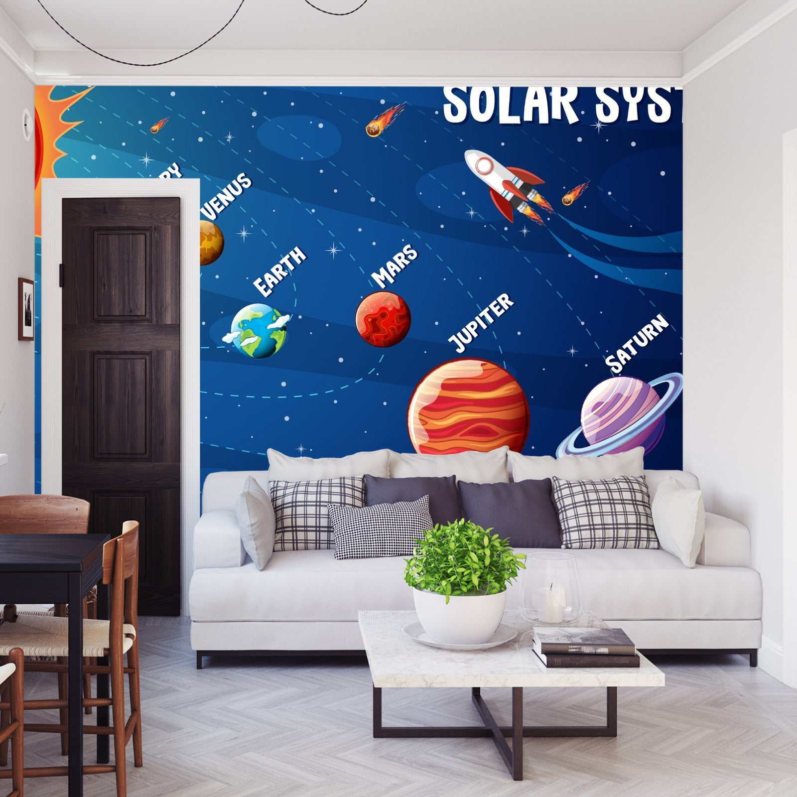 Fototapet Infografikk Om Solsystemet