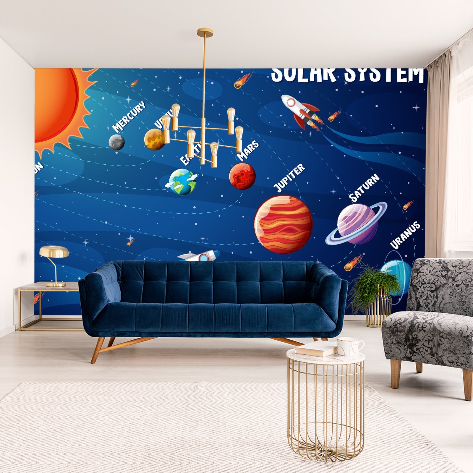 Fototapet Infografikk Om Solsystemet