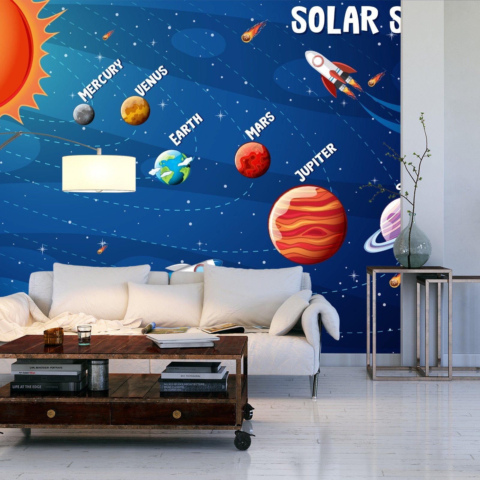 Fototapet Infografikk Om Solsystemet