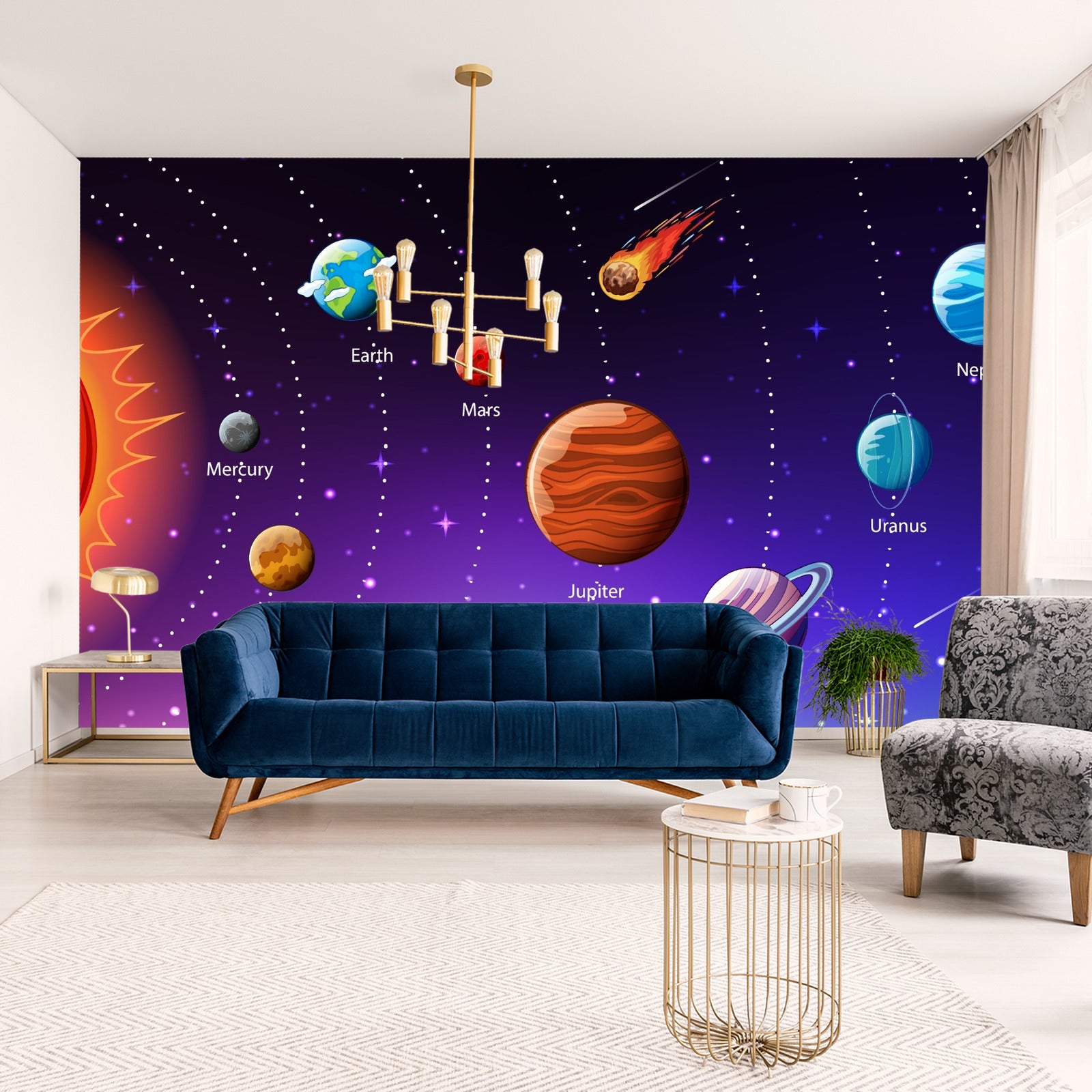 Fototapet Pedagogisk Kosmos På Engelsk