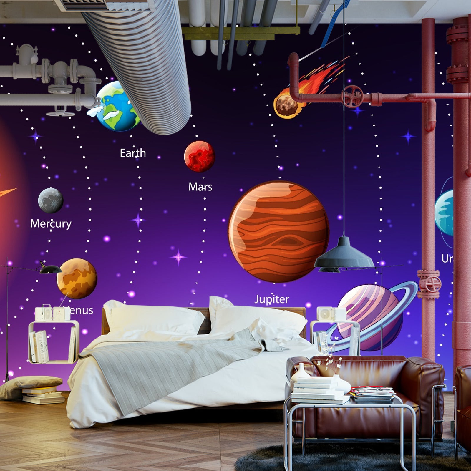 Fototapet Pedagogisk Kosmos På Engelsk