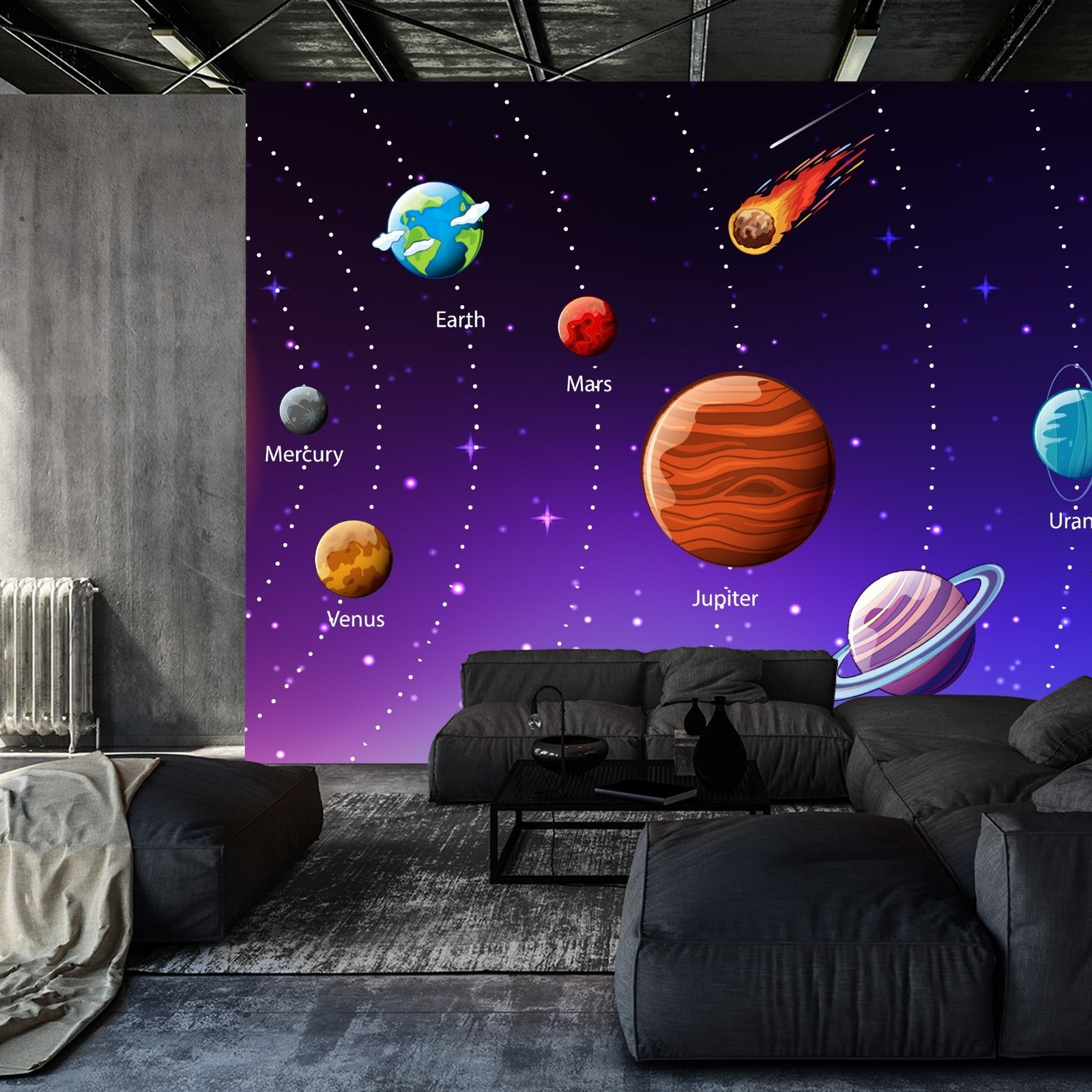 Fototapet Pedagogisk Kosmos På Engelsk