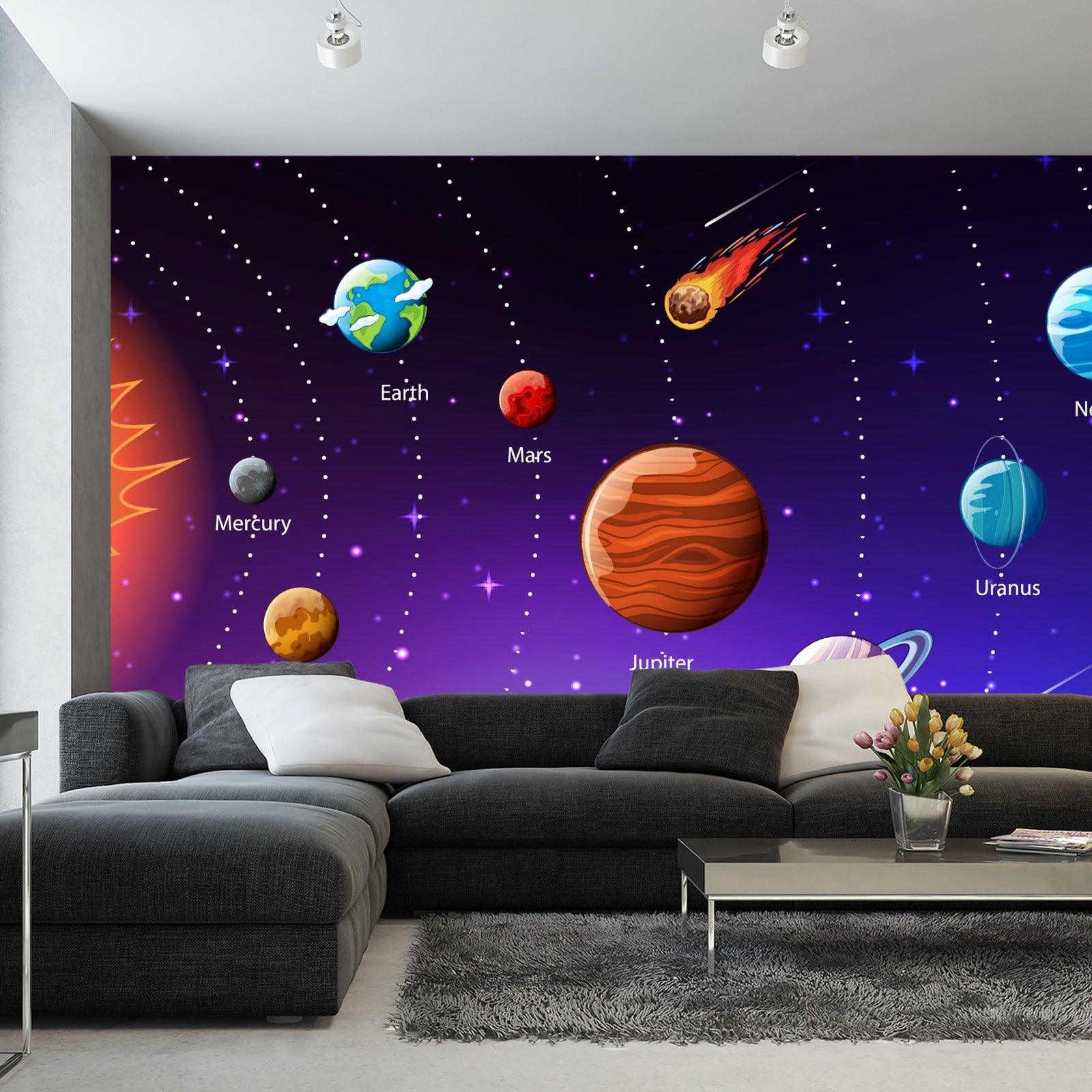 Fototapet Pedagogisk Kosmos På Engelsk