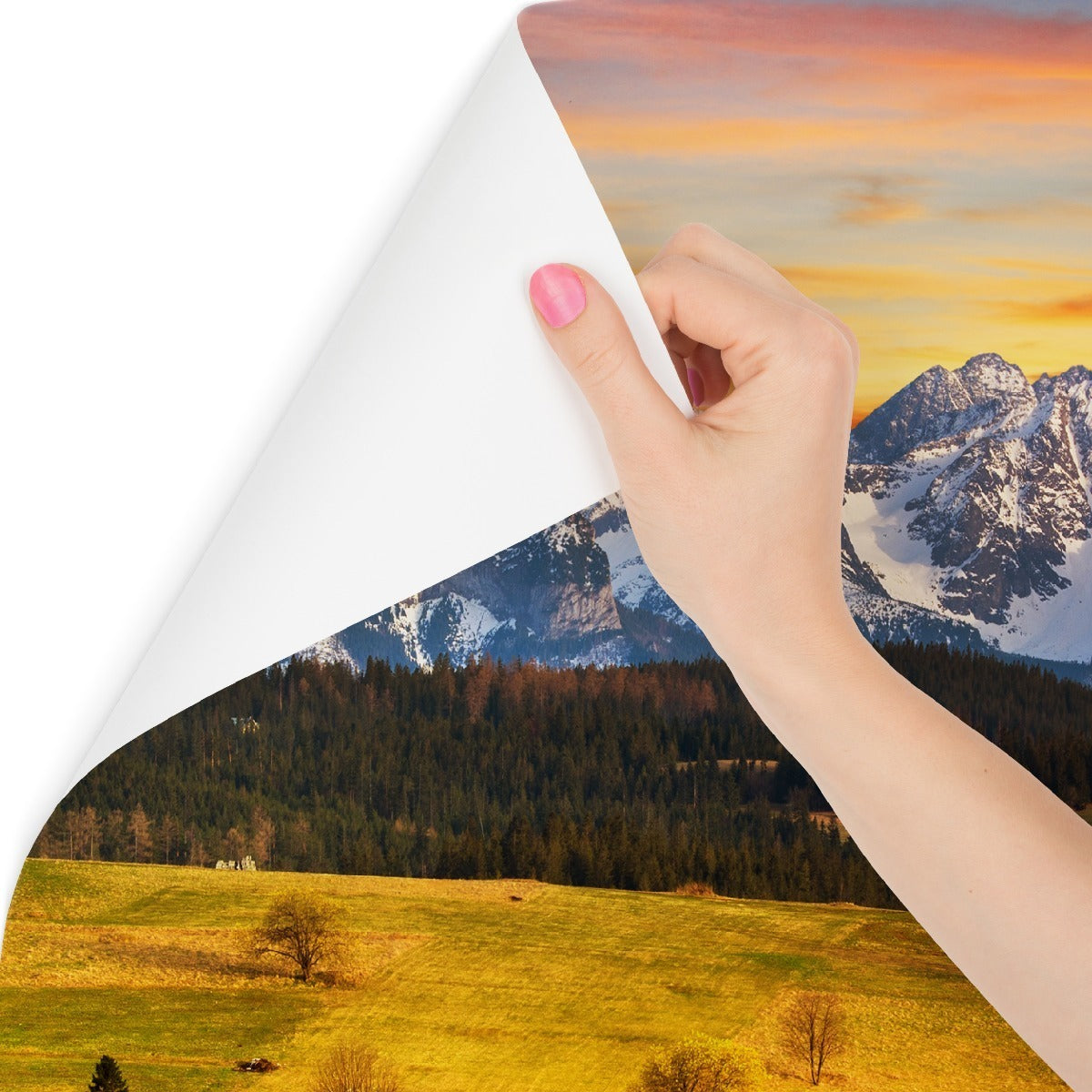 Fototapet Tatrafjellene Ved Solnedgang