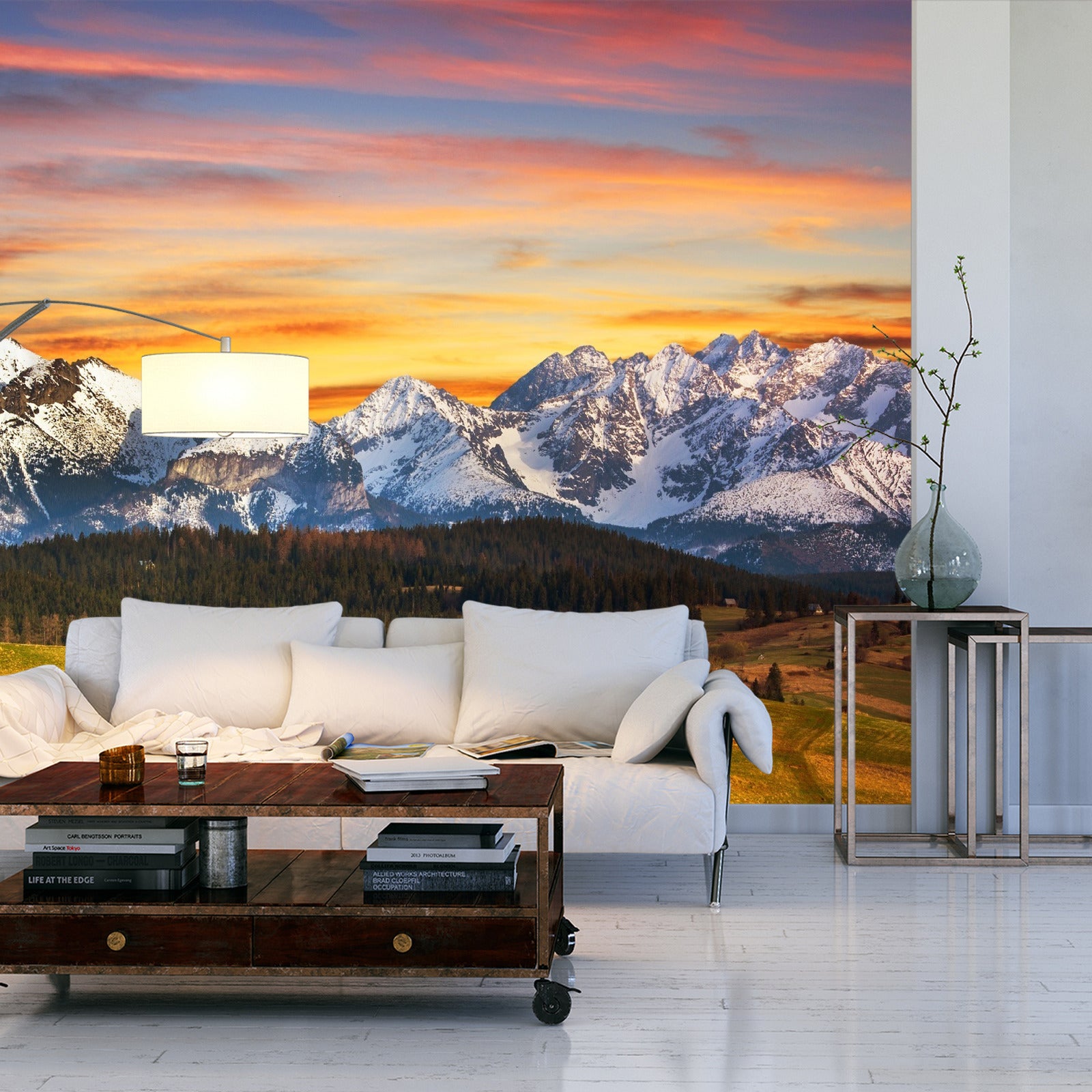 Fototapet Tatrafjellene Ved Solnedgang