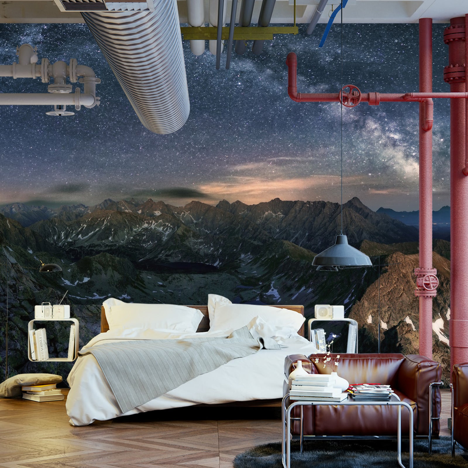 Fototapet Melkeveien Over Tatrafjellene