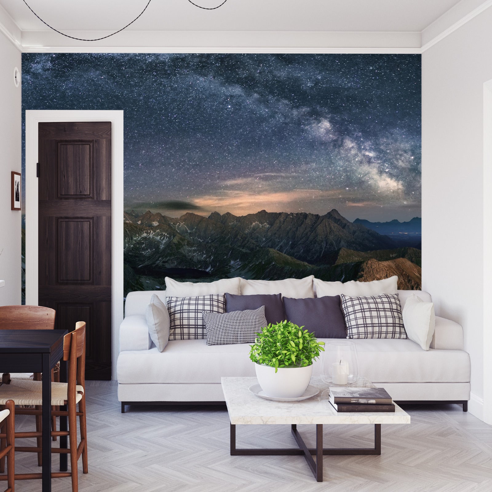 Fototapet Melkeveien Over Tatrafjellene