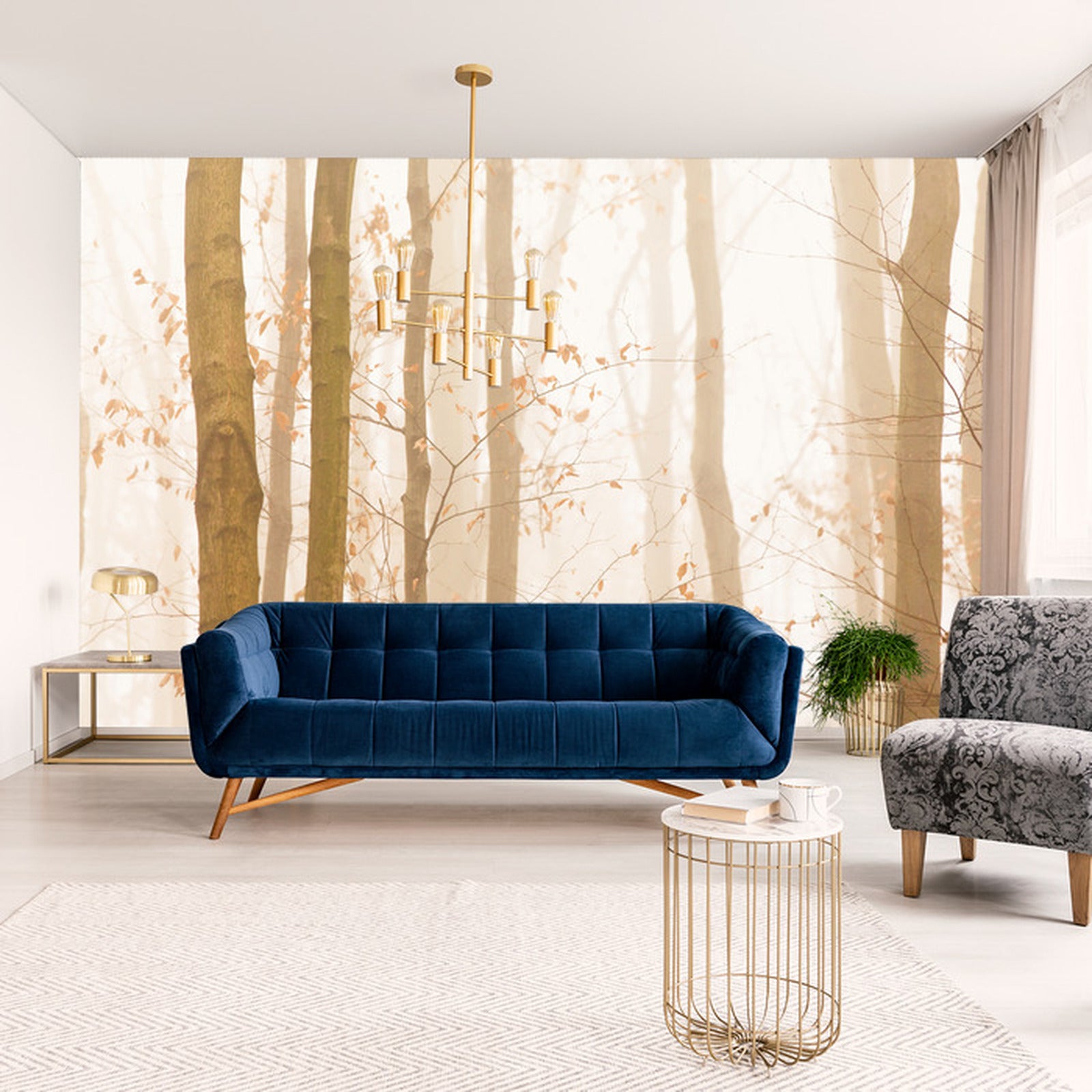 Fototapet Skog I Tåke