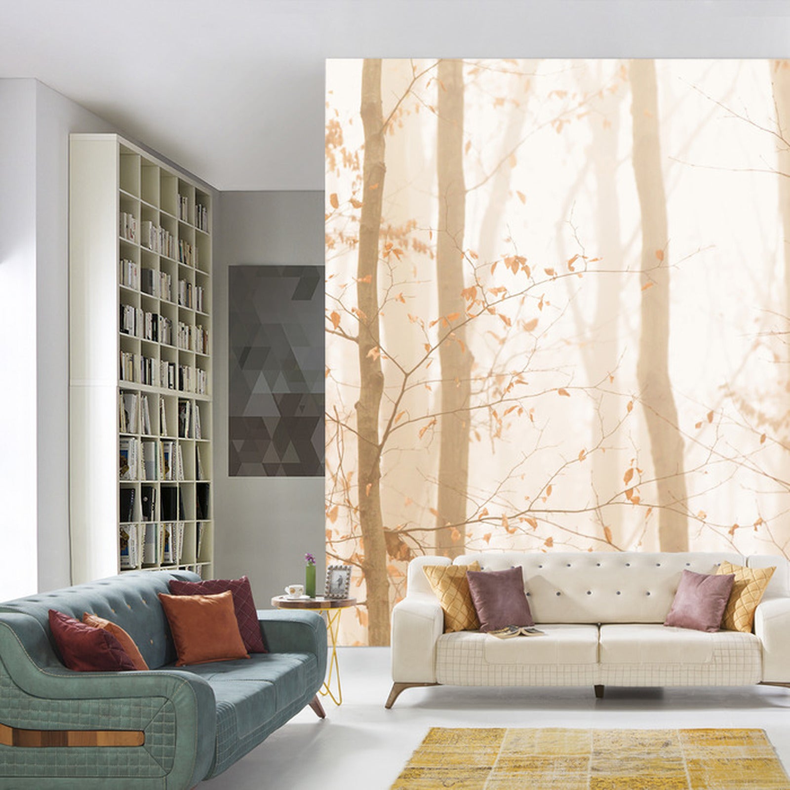 Fototapet Skog I Tåke