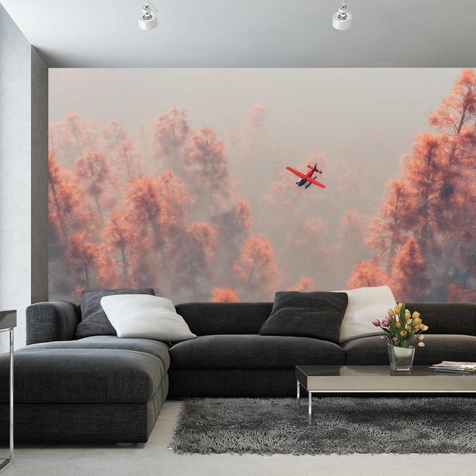 Fototapet Skog I Tåke